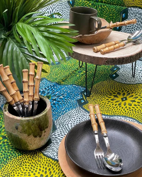Vintage Natural Bamboo Flatware