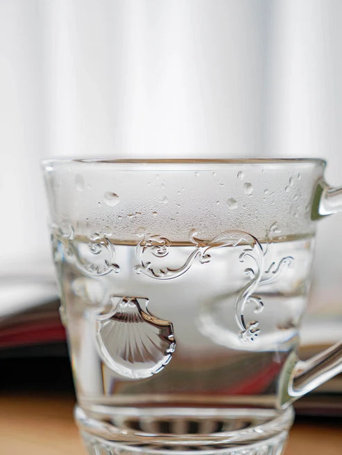 Versailles Embossed Glass Mug
